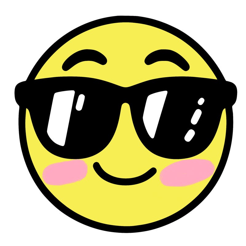 emoji with sunglasses