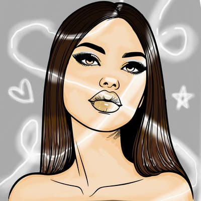 realistic woman with full lips