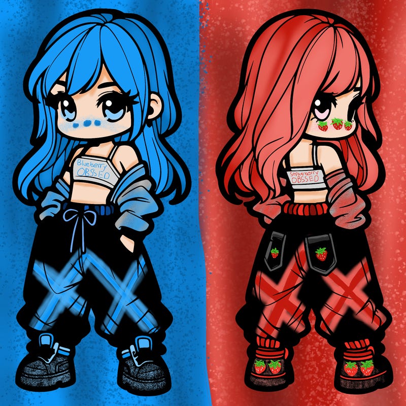 girl in crop top and baggy pants