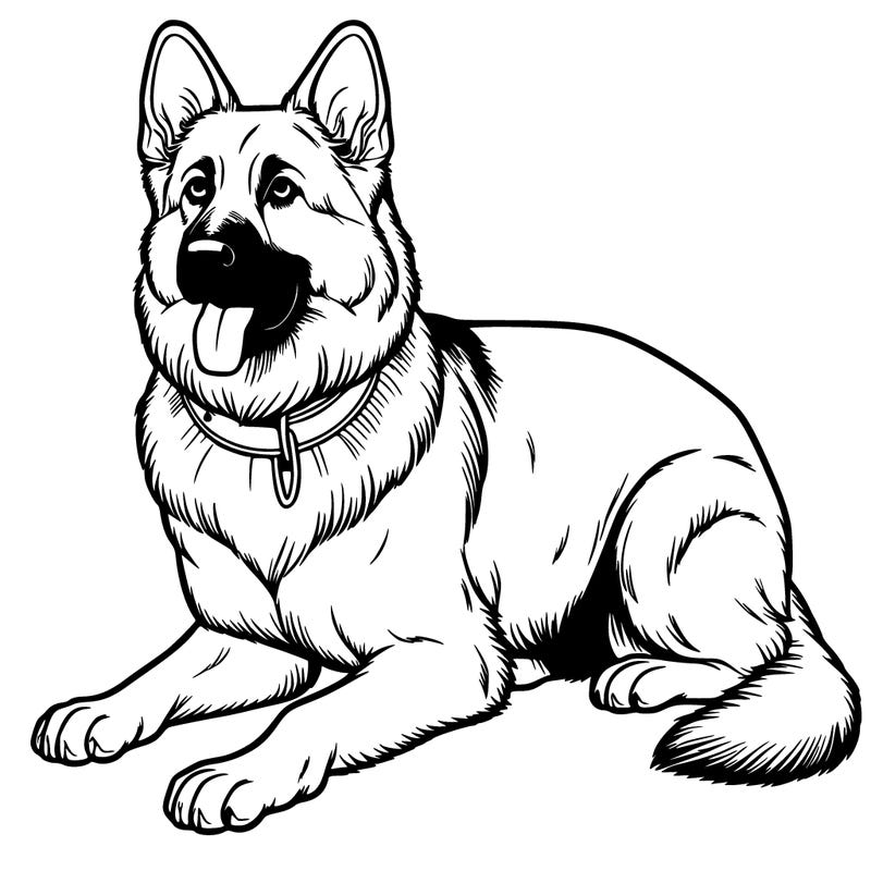 realistic german shepard