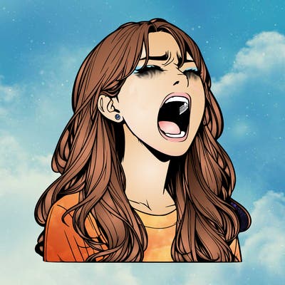 screaming realistic, girl