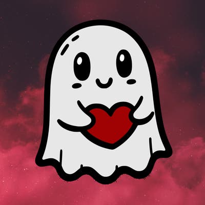 ghost holding a heart
