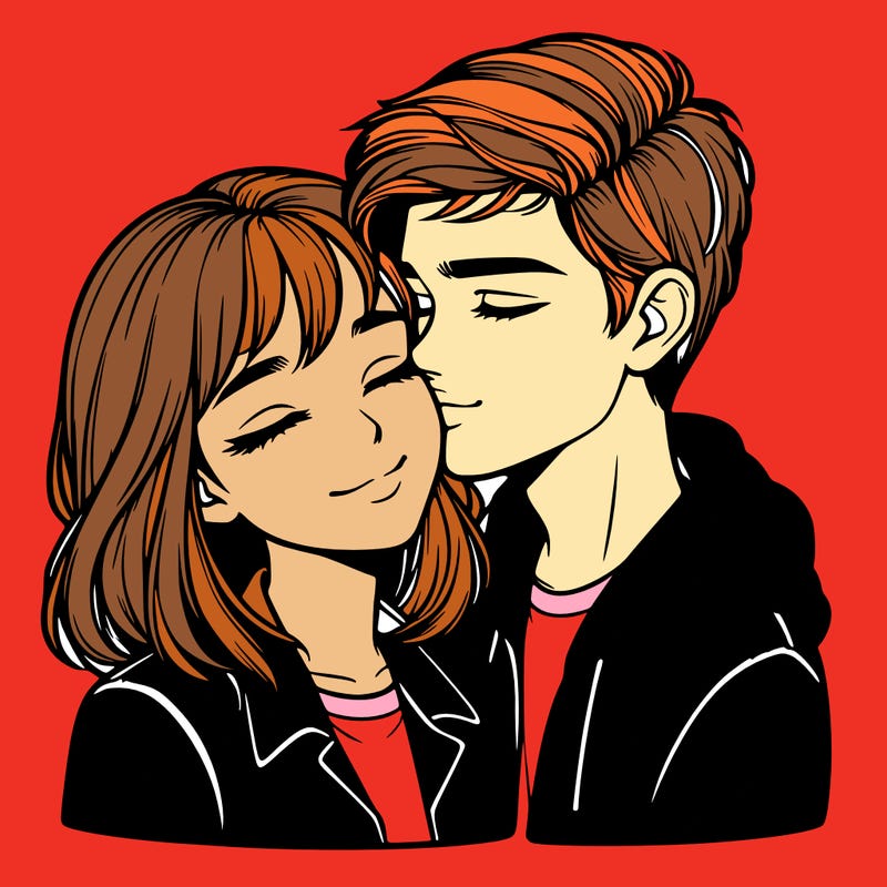 realistic girl and boy  love
