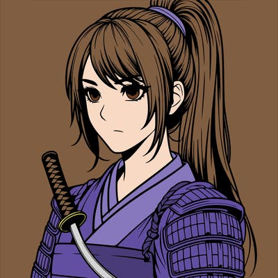 realistic female samurai