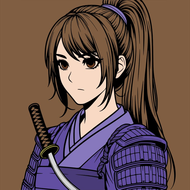 realistic female samurai