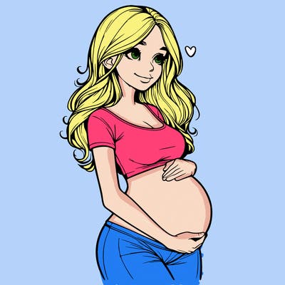 realistic pregnant girl
