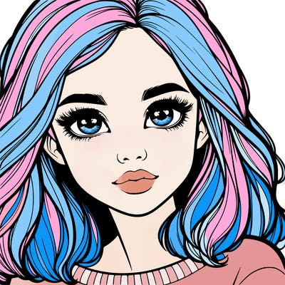 realistic girl whith cute eyes