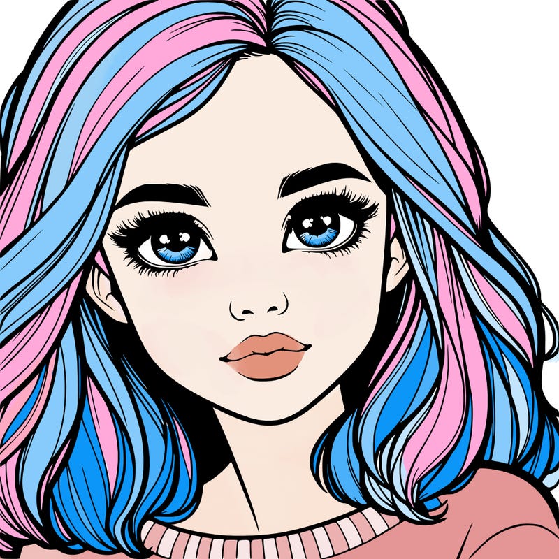 realistic girl whith cute eyes