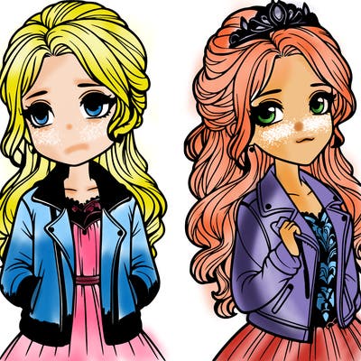 a princess with a jacket realistic