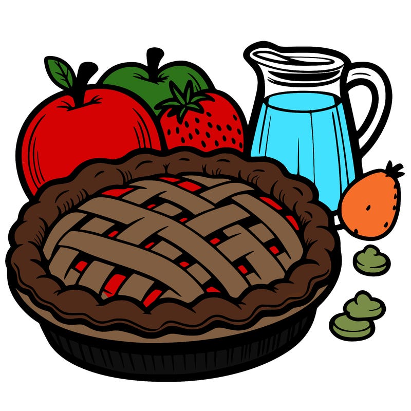 a pie of food