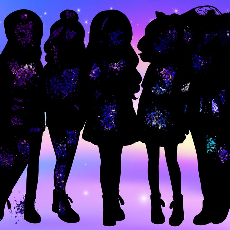 a group of five girls