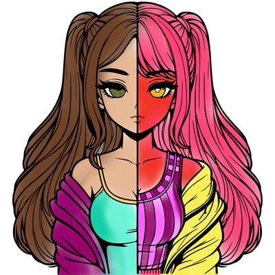 realistic girl split