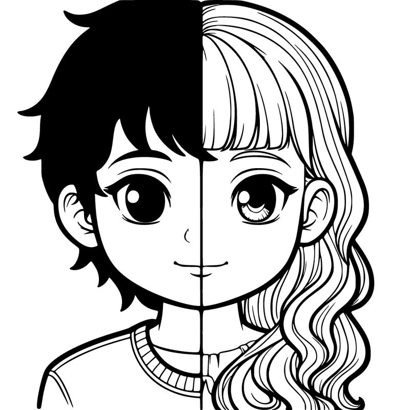 half boy half girl realistic