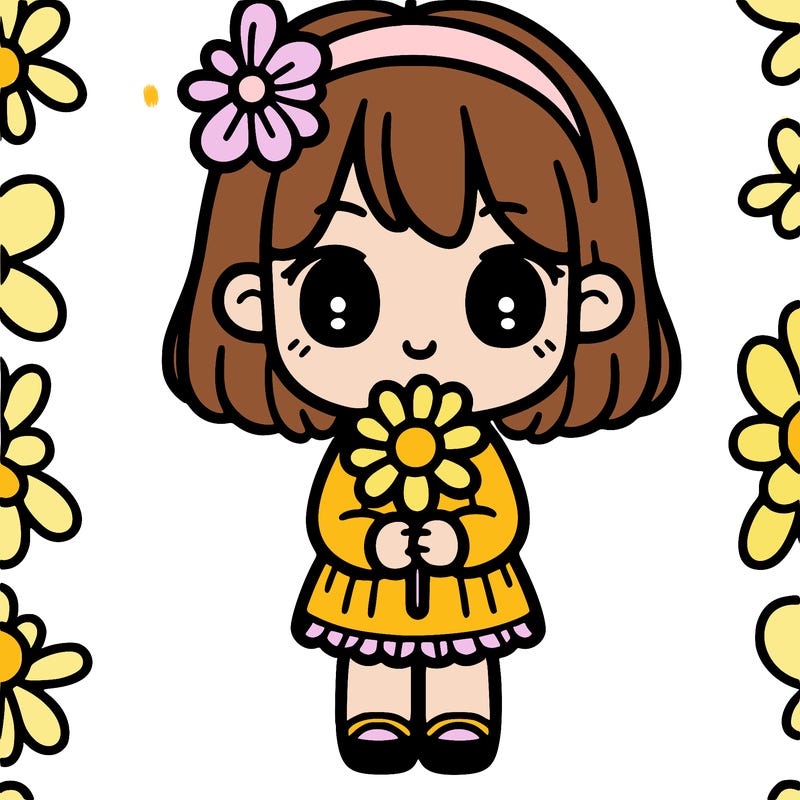 girl holding a flower