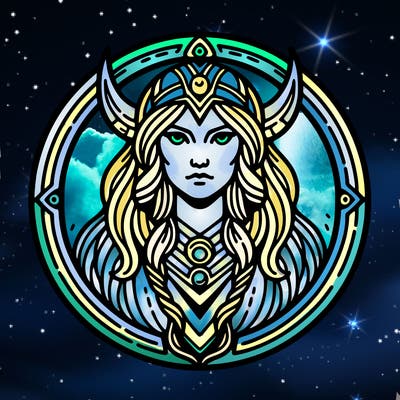 realistic valhalla goddess  symbol