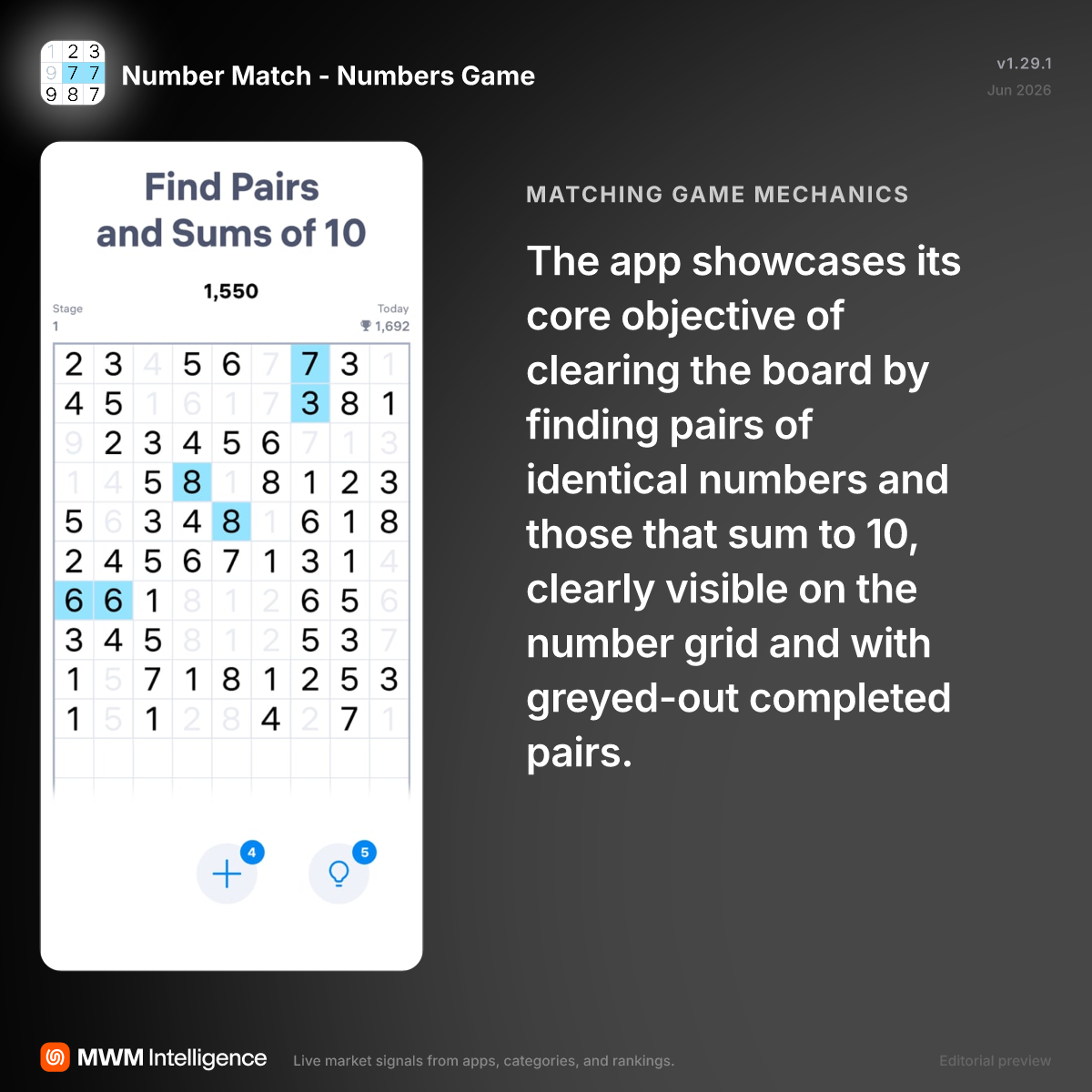 Number Match - Numbers Game - Games App | MWM