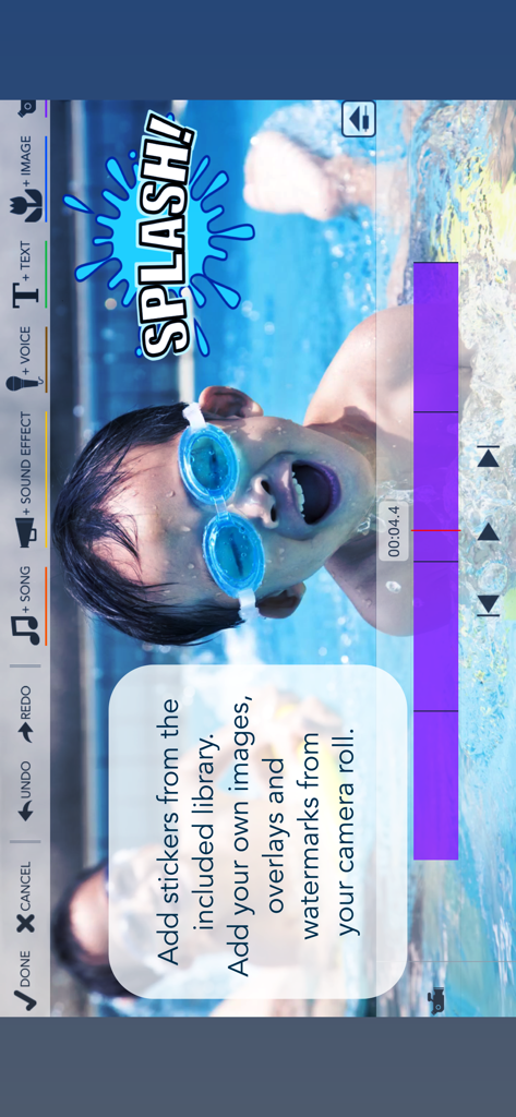 Aggiunta di sticker e sovrapposizioni di immagini personalizzate nell'editor video Videocraft