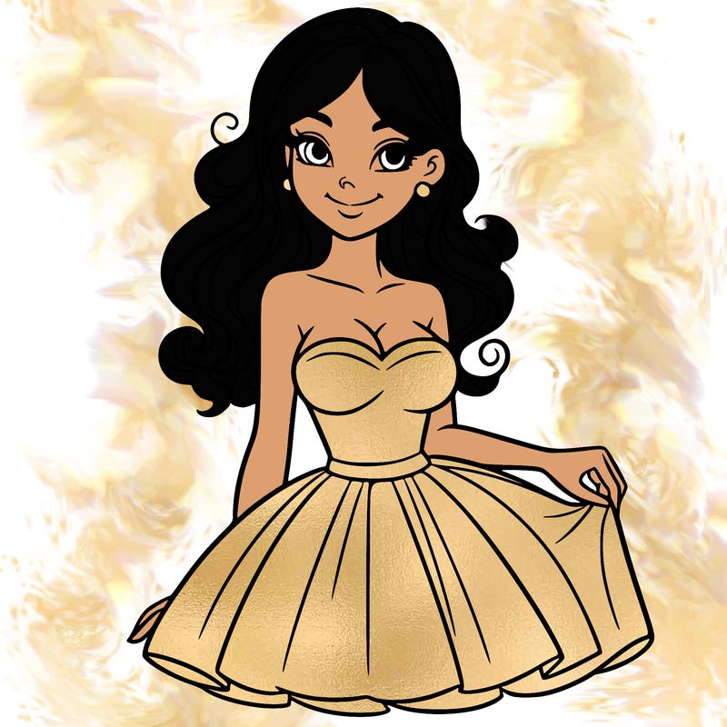 pretty woman with a dress