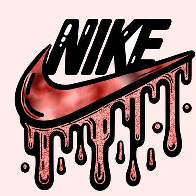 dripping nike logo