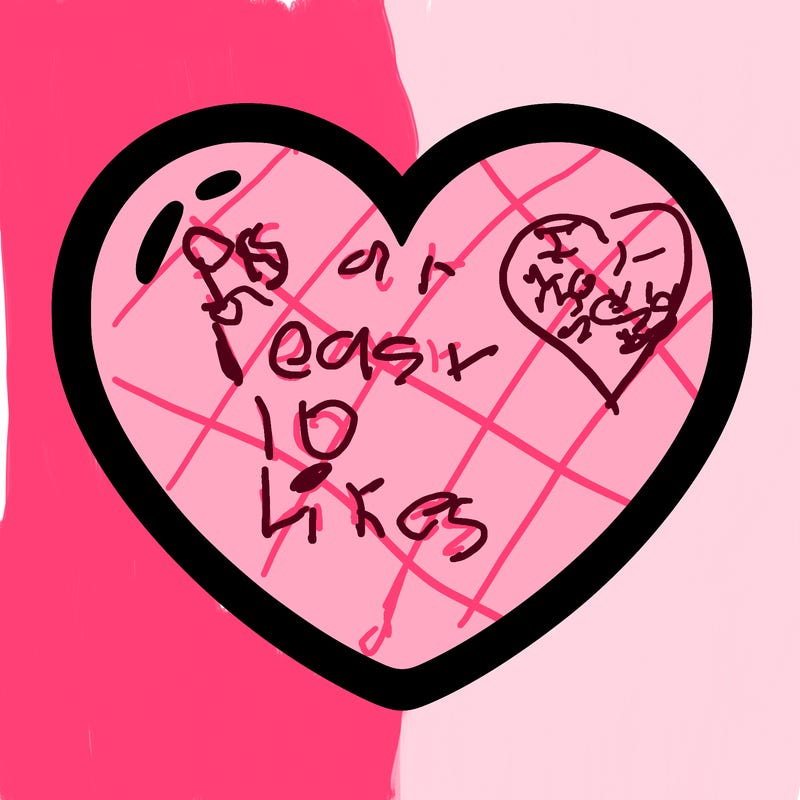 a blank heart