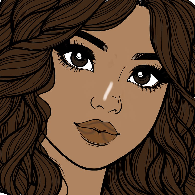 beautiful realistic girl close up to the camera with wavy hair,