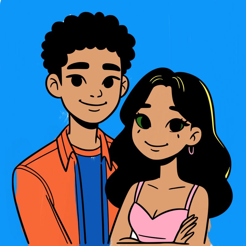 black woman and asian man couple