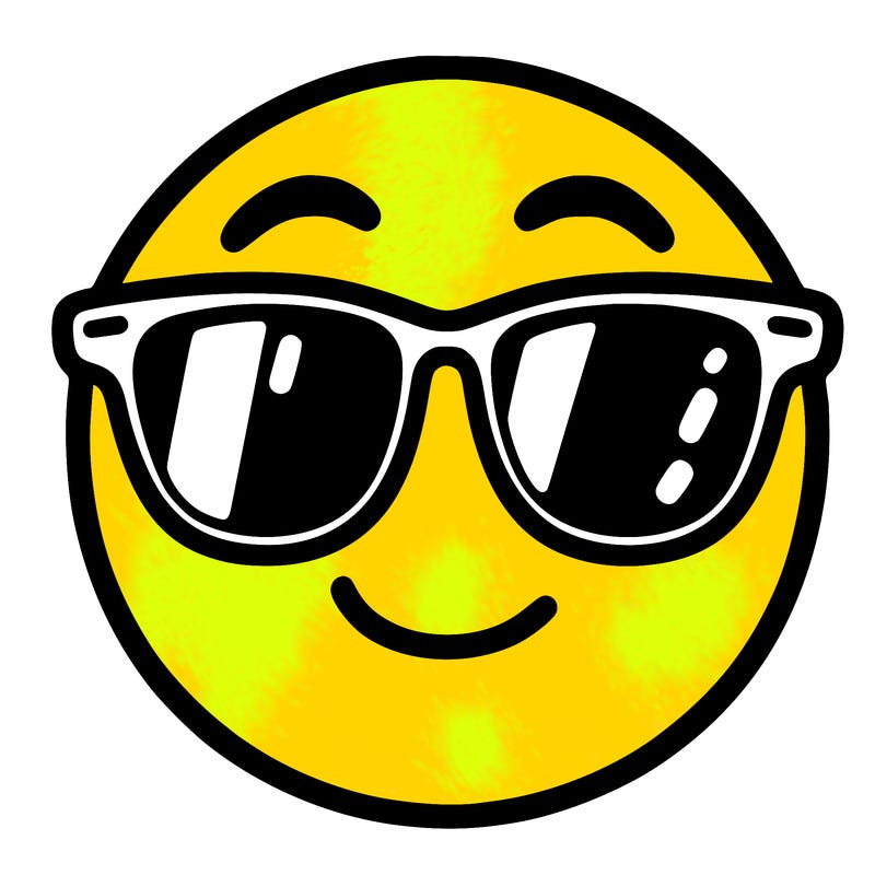 emoji with sunglasses