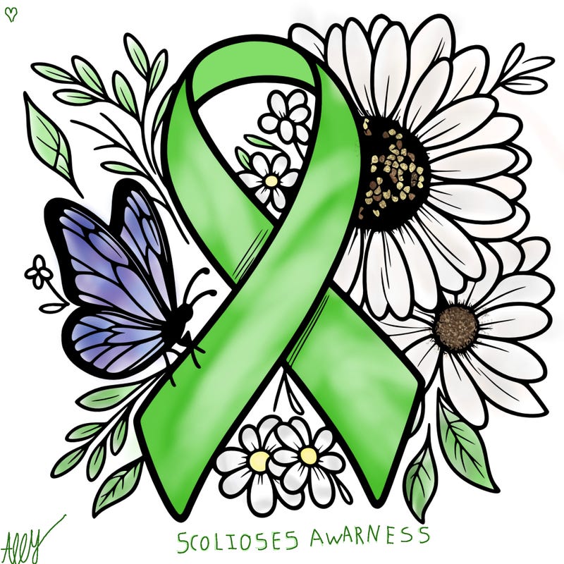 cancer awareness symbol with flowers and butterflies