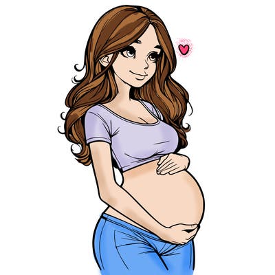 realistic pregnant girl