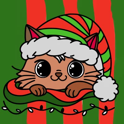 cat christmas