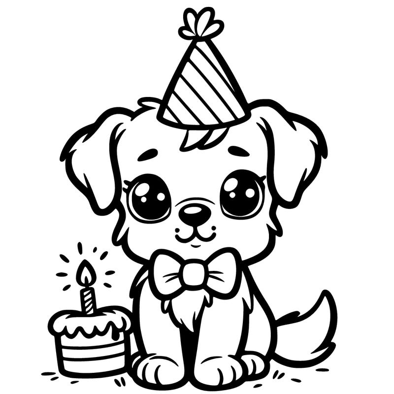 really cute puppy wearing a bow tie on its birthday