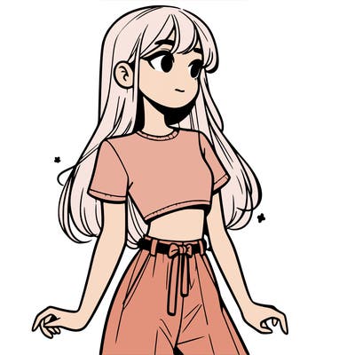 girl in a cute crop top