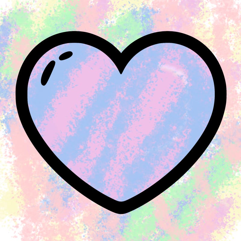 a blank heart
