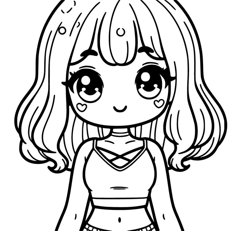 cute girl and crop top