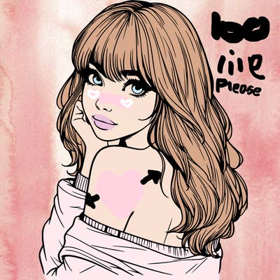 realistic girl with bangs looking over her shoulder