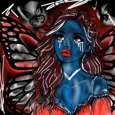 butterfly fairy realistic girl