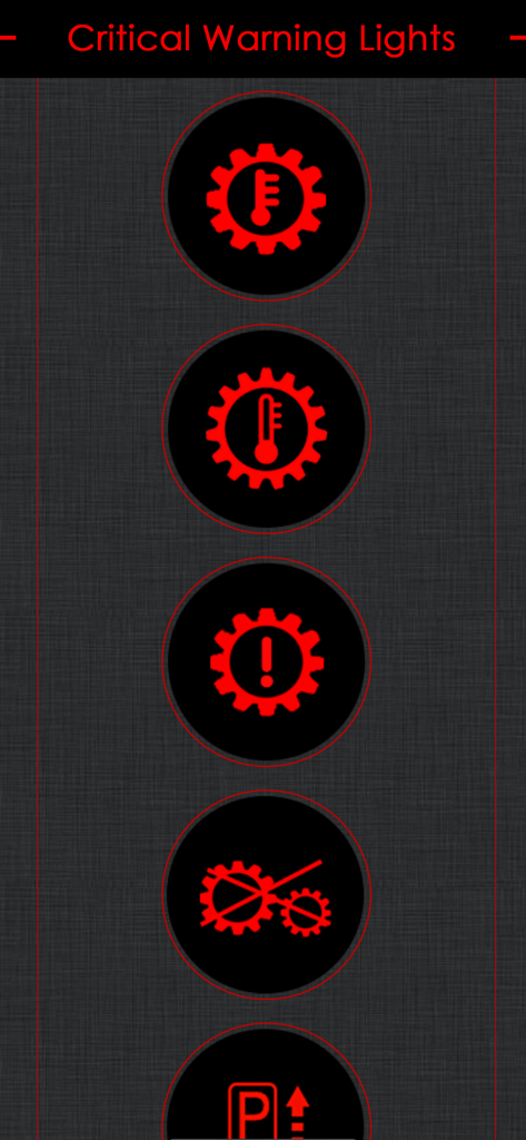 Land Rover Warning Lights Info - Eine Liste kritischer roter Warnleuchten auf dem Armaturenbrett der Land Rover App