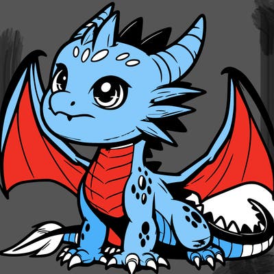 fierce baby night dragon