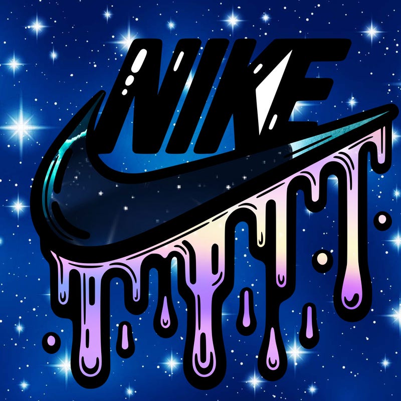 dripping nike logo
