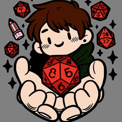 person holding dnd dice