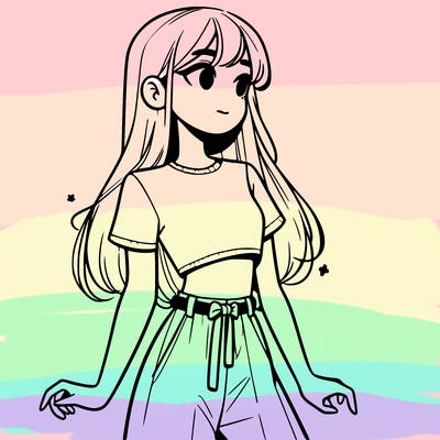 girl in a cute crop top