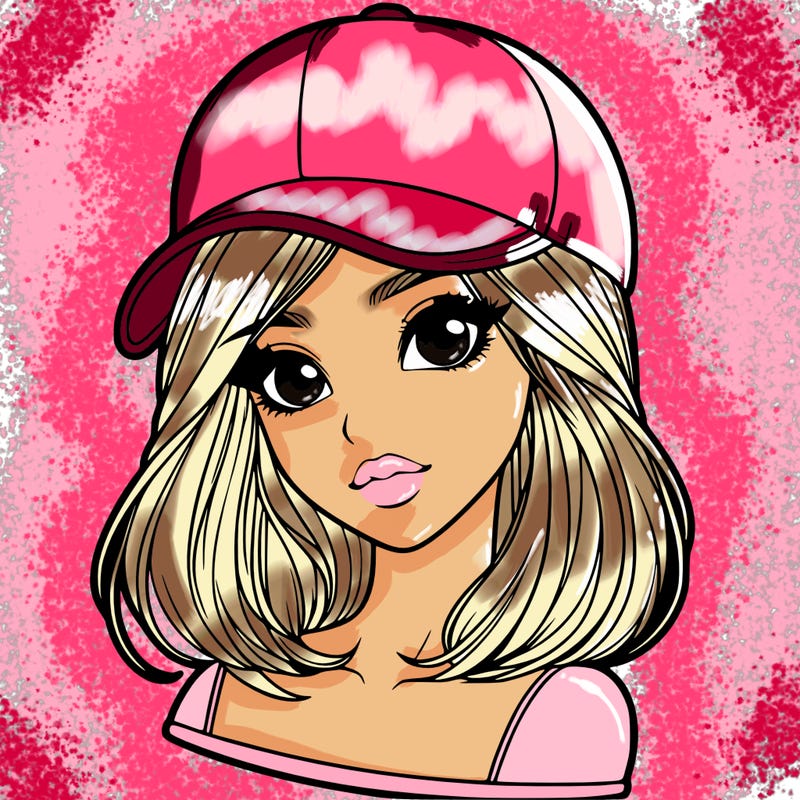semi realism beautiful girl wearing cap