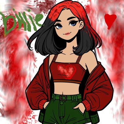 a realistic girl with a crop top and short shorts in an open jacket