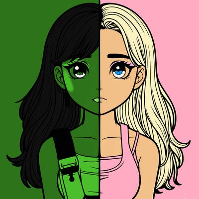 realistic girl split