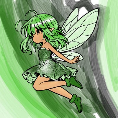 manga fairy flying