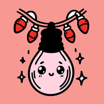 small bulb of a garland