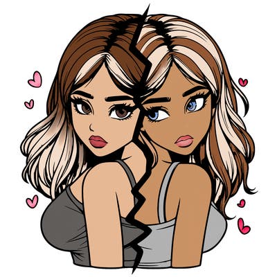 realistic girl split