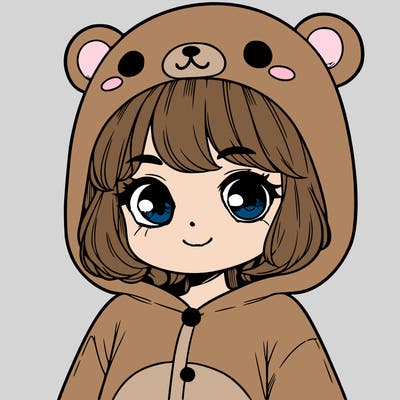 a girl with a bear onsie cute