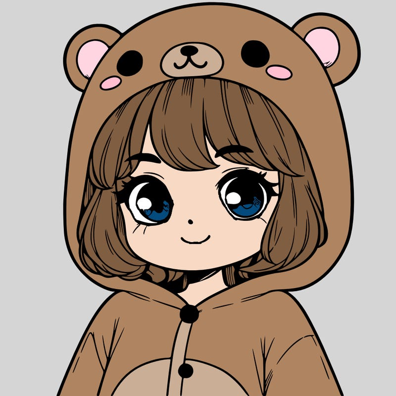 a girl with a bear onsie cute