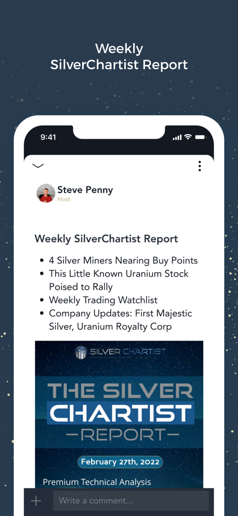 SilverChartist - Weekly silver and uranium investment report within the SilverChartist mobile app
